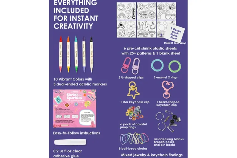 Paws & Wings Shrink to Sparkles Craft Kit