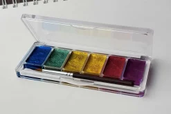 6pc. Pearlized Watercolor Travel Set with Brush