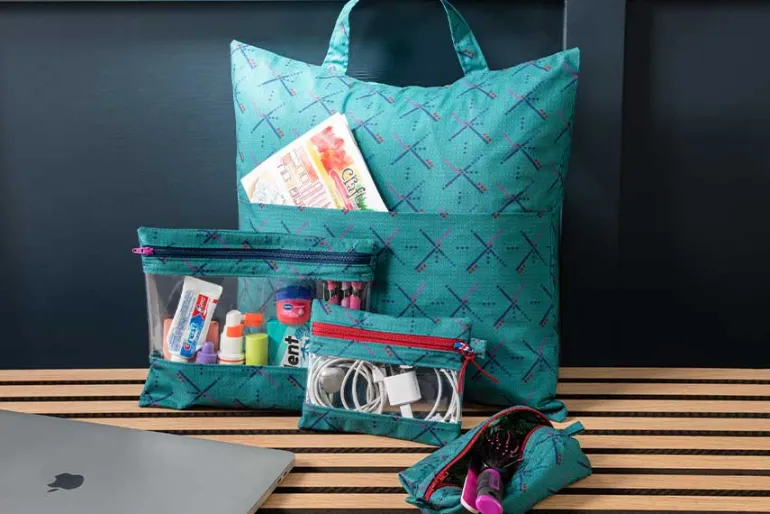 PDX Portland Airport Carpet Novelty Quilt Cotton