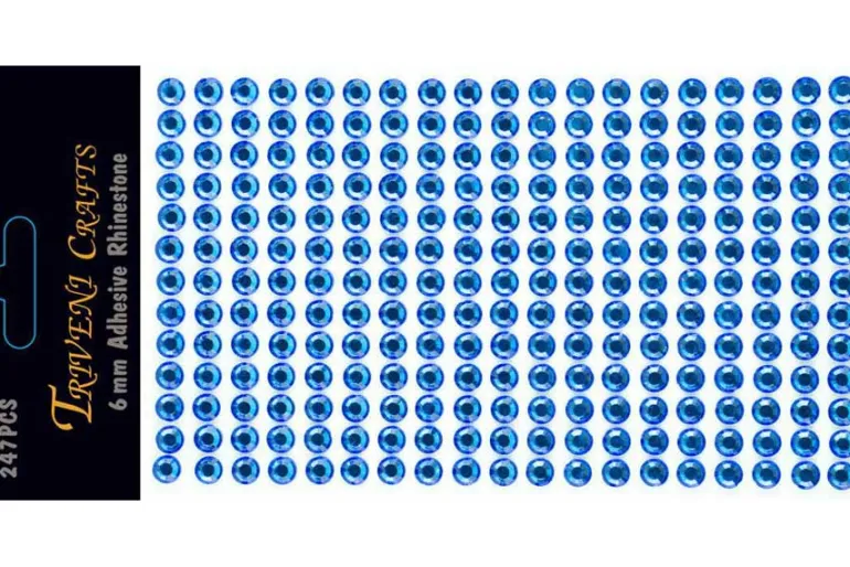 Pearl Faceted Rhinestone Dot Stickers – 6mm – Multi