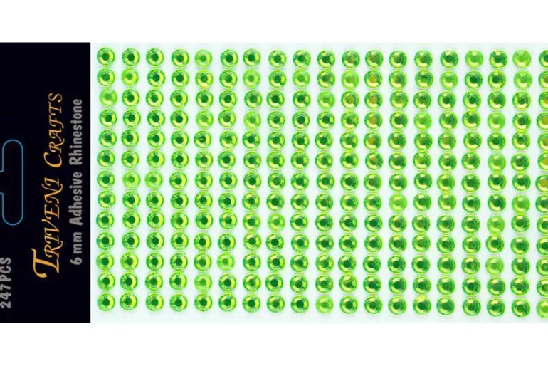 Pearl Faceted Rhinestone Dot Stickers – 6mm – Multi