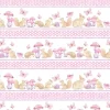 Peas in a Pod Flannel Bunny and Friends Novetly Stripe in Blue
