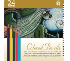 Pentalic Colored Pencil Tin Set – 24 Piece