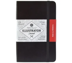 Pentalic Illustration Sketch Book Black 96/sheets (view sizes)