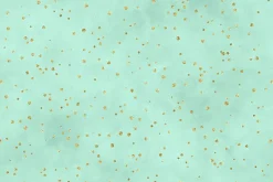Peony Blossoms Tossed Leaves in Tonal Teal