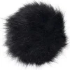 Pepperell Faux Fur Pom with Loop – Black