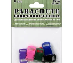 Pepperell Parachute Cord Buckle – 1/2-inch – Assorted – 6 Piece