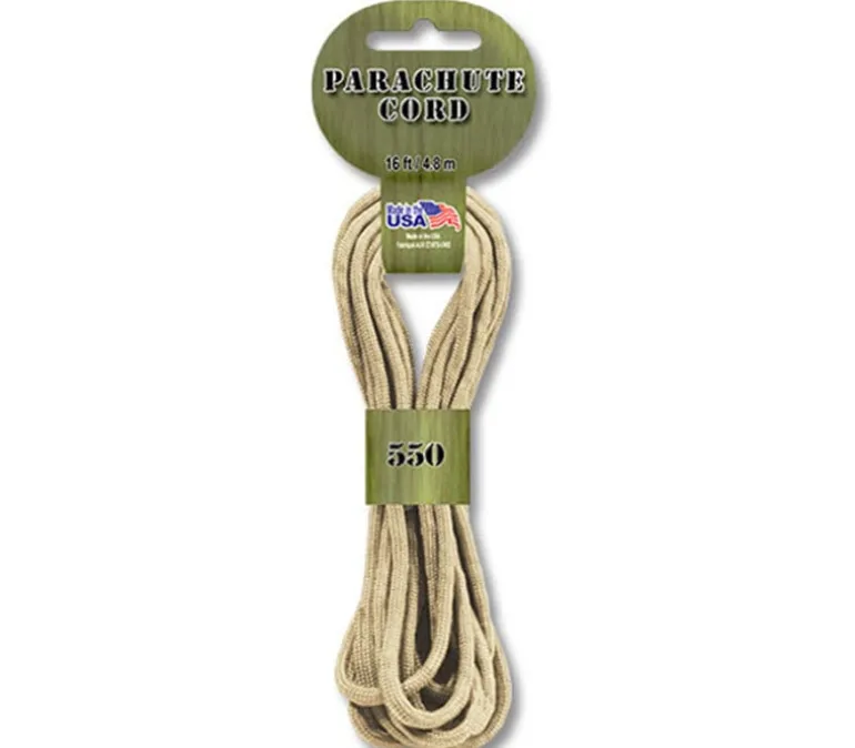 Pepperell Parachute Cord – 550 Nylon – 16-feet (view colors)