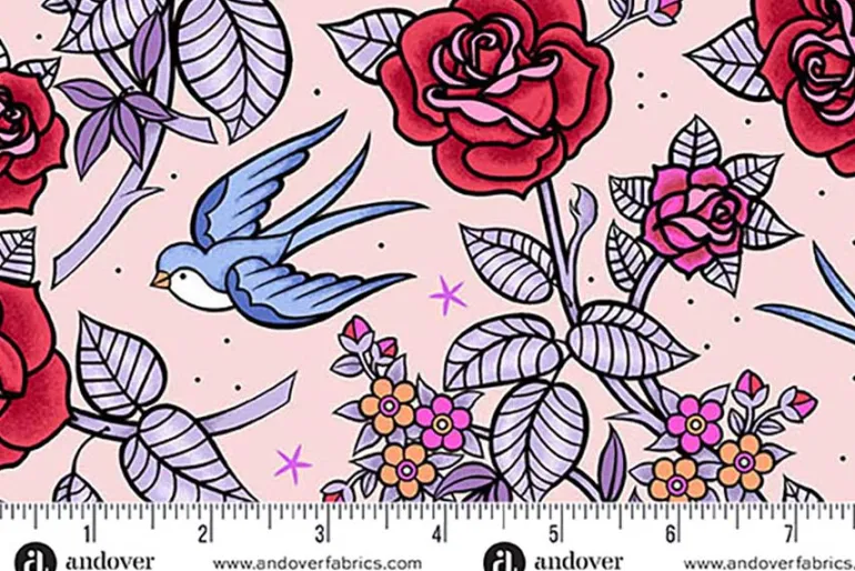 Perfect Day Swallows in White on Light Purple