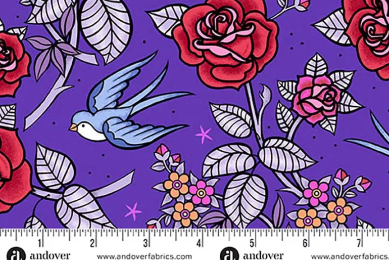 Perfect Day Swallows in White on Light Purple
