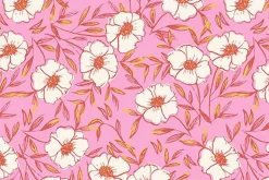 Petal and Stitches Echinacea Florals on Navy