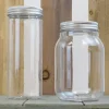 PET Can with Silver Lid – 2.5-inch round -6.5-inch tall