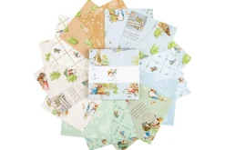 Peter Rabbit & Benjamin Bunny Lattice on Blue