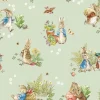 Peter Rabbit & Benjamin Bunny Main Print on Blue