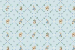 Peter Rabbit & Benjamin Bunny Main Print on Blue