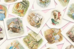 Peter Rabbit Cotton Postacard Toss on Pink