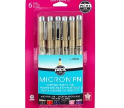 Pigma Micron Pen Assorted Plastic Nib Set – 6 Piece