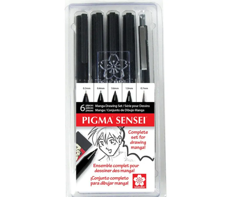 Pigma Sensei Manga Drawing Set – 6 Piece