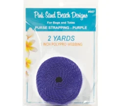 Pink Sands Blue Polypro Webbing 1-inch by 2-yards