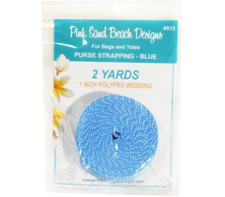 Pink Sands Royal Blue Polypro Webbing 1-inch by 2-yards