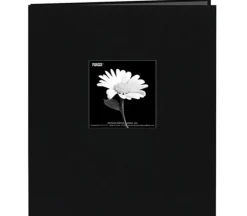 Pioneer Fabric Postbound Album – 8.5-inch x 11-inch – Deep Black