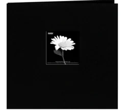 Pioneer Fabric Postbound Album – 8-inch x 8-inch – Black