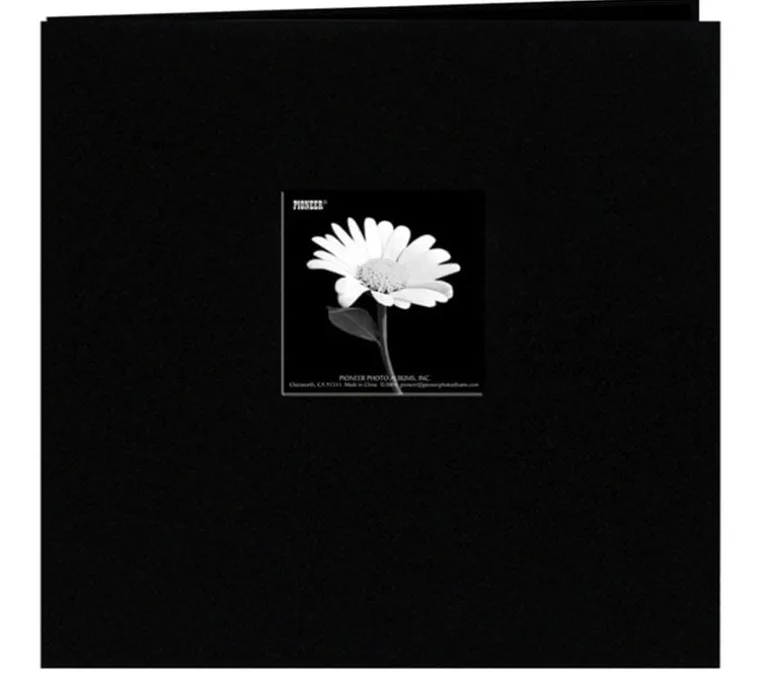 Pioneer Fabric Postbound Album – 8-inch x 8-inch – Black