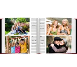 Pioneer Leatherette Postbound Album – 8-inch x 8-inch – Red Script