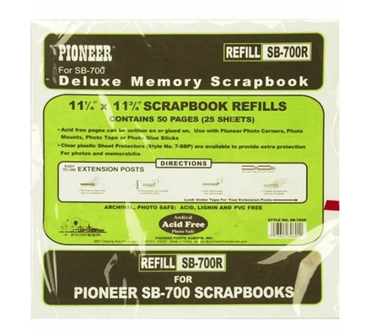 Pioneer Refill Pages – 12-inch x 12-inch – 25 Piece