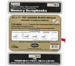 Pioneer Top Loading Refills – 8.5-inch x 11-inch – Black – 5 Piece
