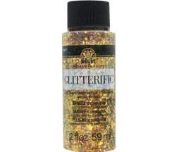 Plaid Folkart Glitterific Paint – 2-ounce – Gold