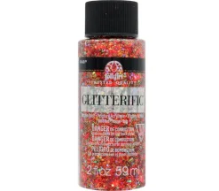 Plaid Folkart Glitterific Paint – 2-ounce – Red