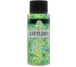 Plaid Folkart Glitterific Paint – 2-ounce – Green