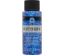 Plaid Folkart Glitterific Paint – 2-ounce – Dark Blue