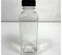 Plastic Jar with Black Lid – 12-ounce