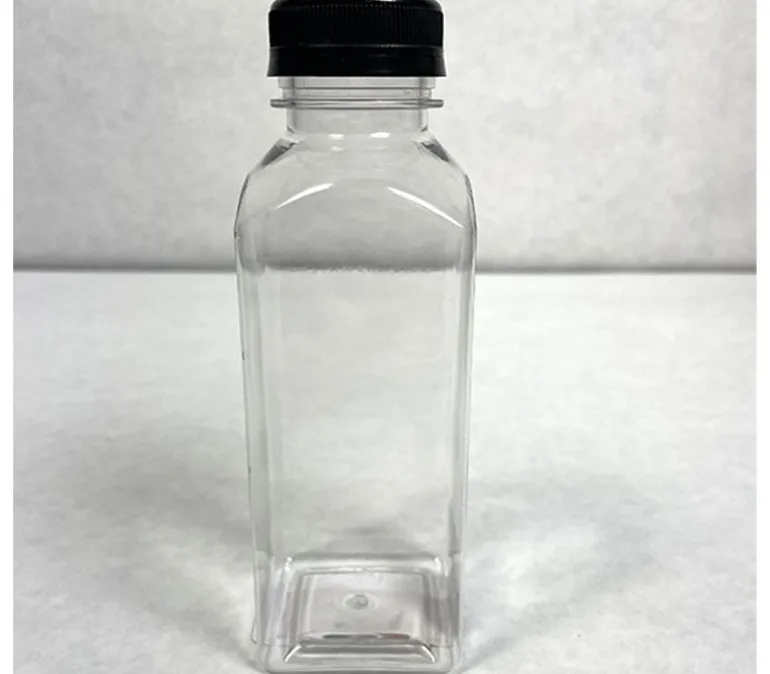 Plastic Jar with Black Lid – 12-ounce