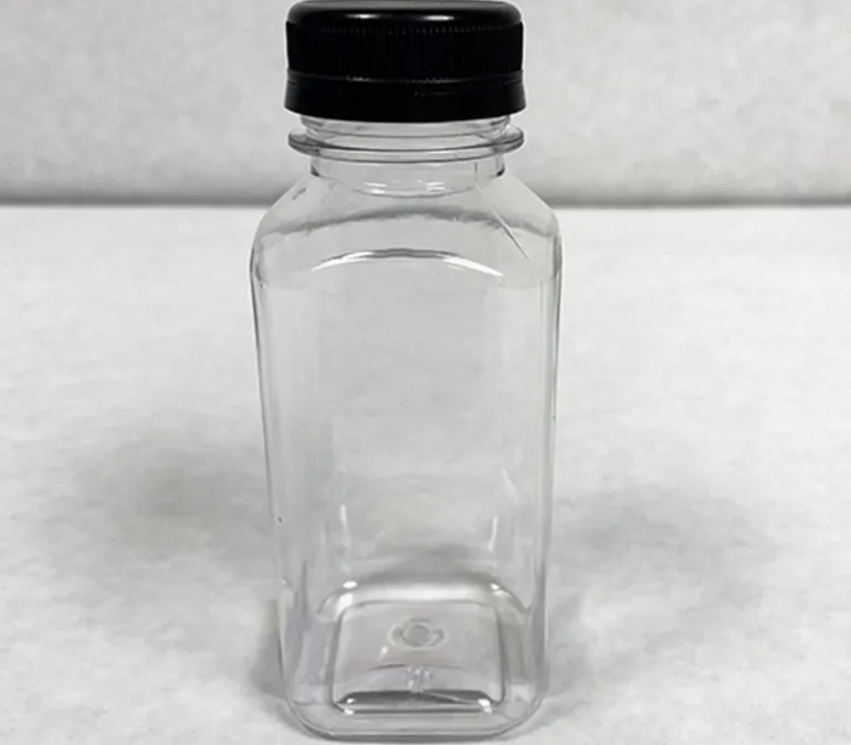Plastic Jar with Black Lid – 8-ounce