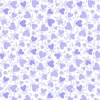 Playtime Flannel Hearts Violet on White