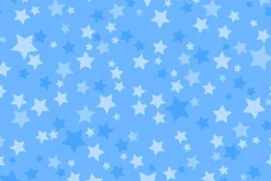 Playtime Flannel Stars in Tonal Blue