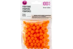 Pom-Poms -10mm – 100pc. – White