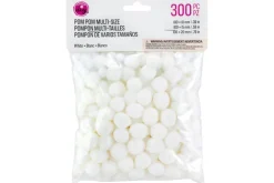 Pom-Poms -10mm – 100pc. – White
