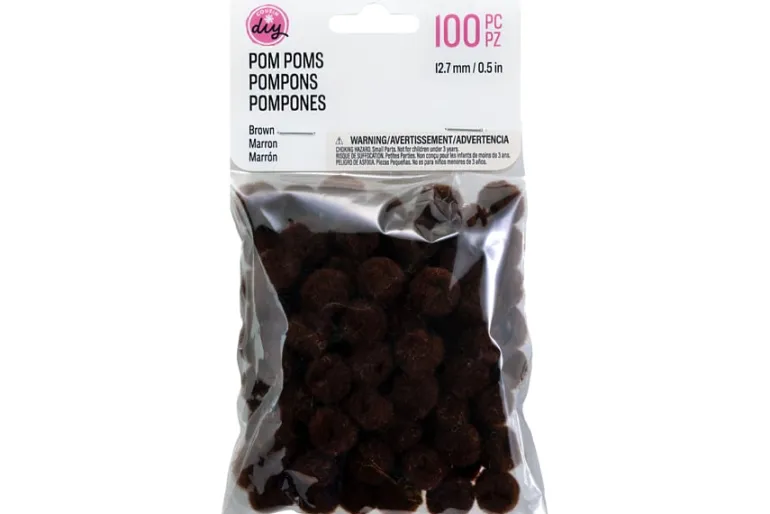 Pom-Poms -10mm – 100pc. – White
