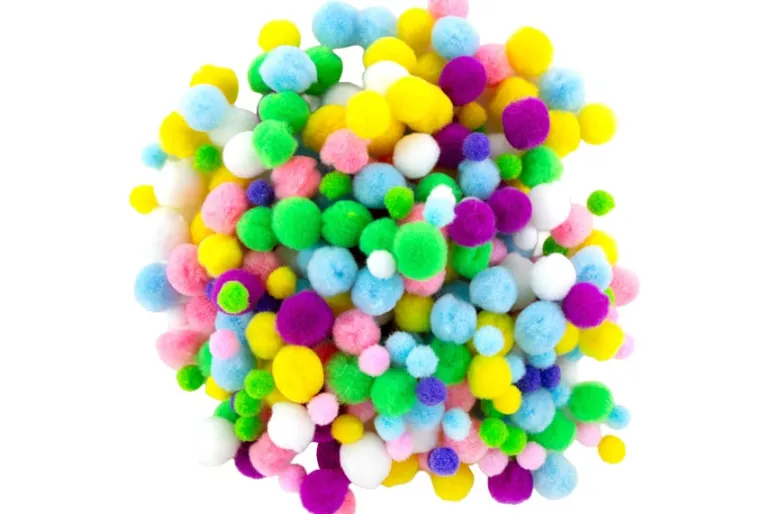 Pom-Poms -10mm – 100pc. – White