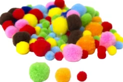 Pom-Poms – Multi-Size – 300pc. – White