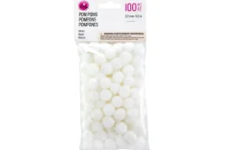 Pom-Poms – Multi-Size – 300pc. – White