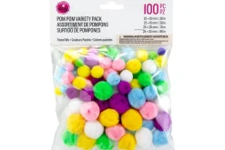 Pom-Poms – Multi-Size – 300pc. – White
