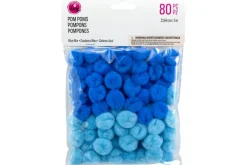 Pom-Poms – .75″ – 45pc. – Black