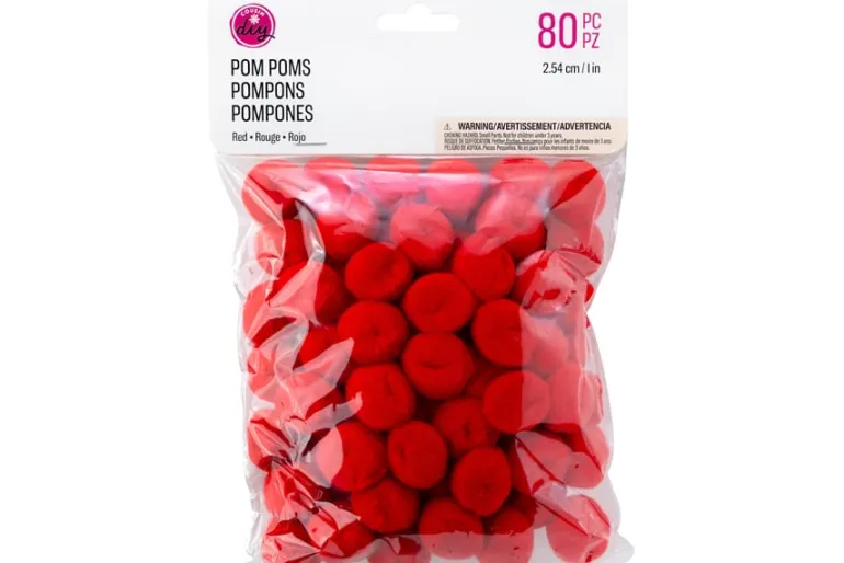 Pom-Poms – 1″ – 80pc. – Blue Mix