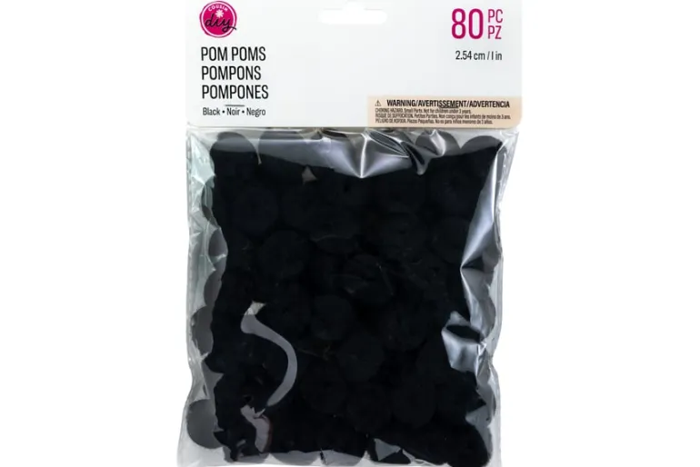 Pom-Poms – 1″ – 80pc. – Brown