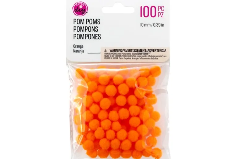 Pom-Poms – 1″ – 80pc. – Brown Mix